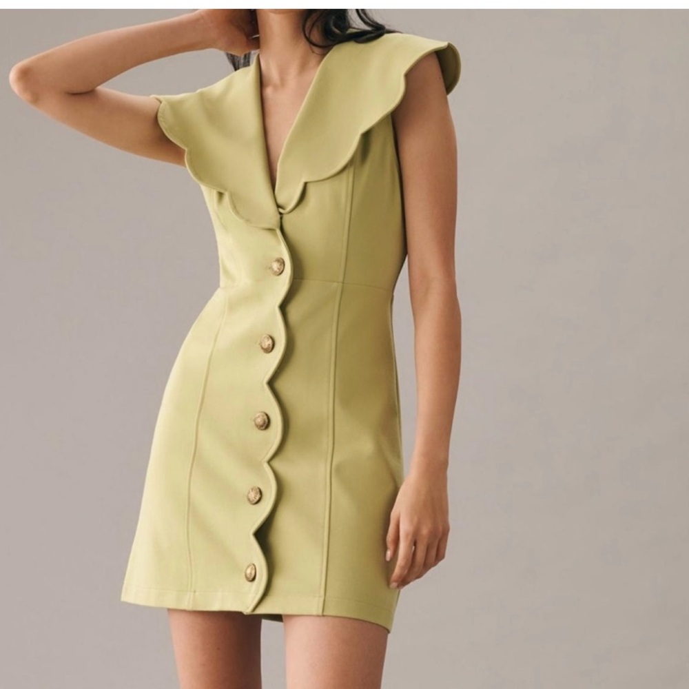 Maeve Scalloped Mini Dress